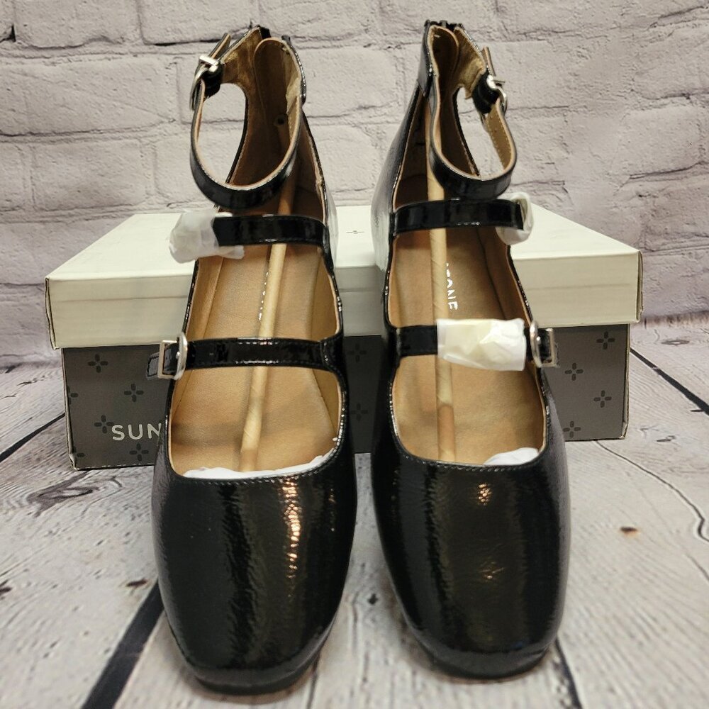Sun + Stone Women's Cecillee Triple Strap Mary Jane Flats